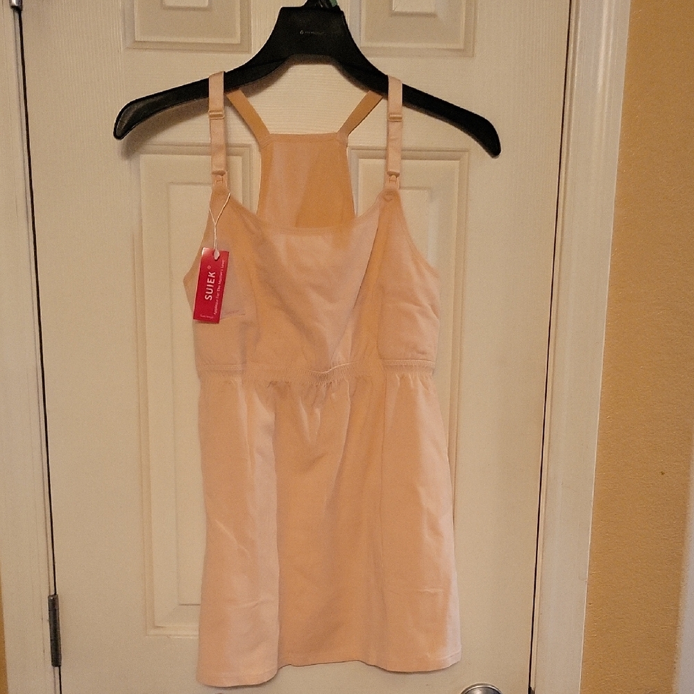 Light Pink Nursing Tank Top
